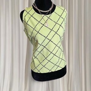 Elegant Lime Sleeveless Tank Top
